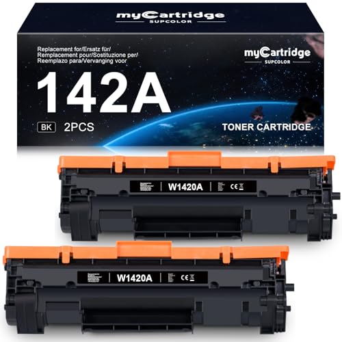 myCartridge SUPCOLOR 142A W1420A Toner für HP 142A W1420A 142X Toner für HP Laserjet M140W M110w Toner Laserjet MFP M140we M110we M139w M139we (Kein Chip, 2 Schwarz) von myCartridge SUPCOLOR