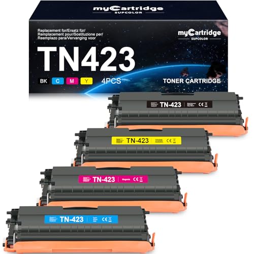 myCartridge SUPCOLOR TN423 MFC-l8690CDW Toner Kompatibel für Brother TN-423 TN423 TN421 Toner für Brother MFC-L8690CDW MFC-L8900CDW HL-L8260CDW HL-L8360CDW DCP-L8410CDW MFC-L8690CDW Toner 4er-Pack von myCartridge SUPCOLOR