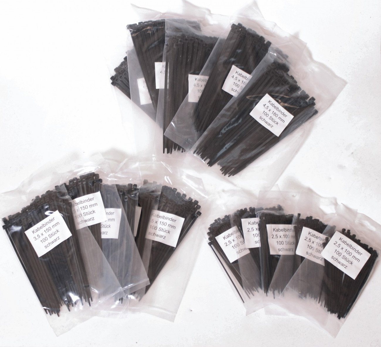 myMAW Kabelbinder 1500 x Kabelbinder Sortiment schwarz sortiert je 500 x 2,5 / 3,5… myMAW Kabelbinder 1500 x Kabelbinder Sortiment schwarz sortiert je 500 x 2,5 / 3,5… von myMAW