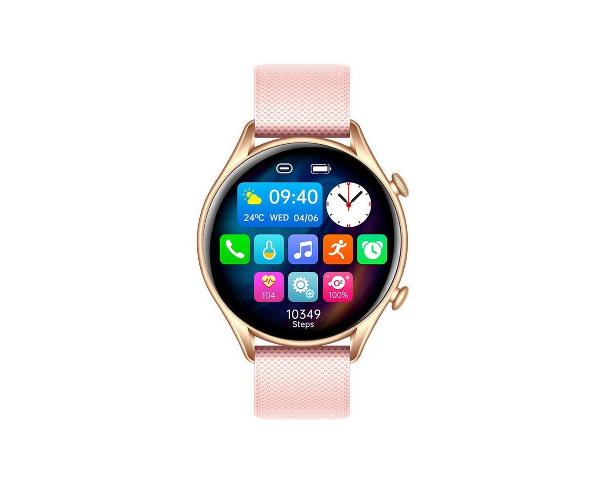 myPhone EL Smartwatch Armbanduhr 1,32Display wasserdicht IP67 Schwarz / Pink Smartwatch" von myPhone