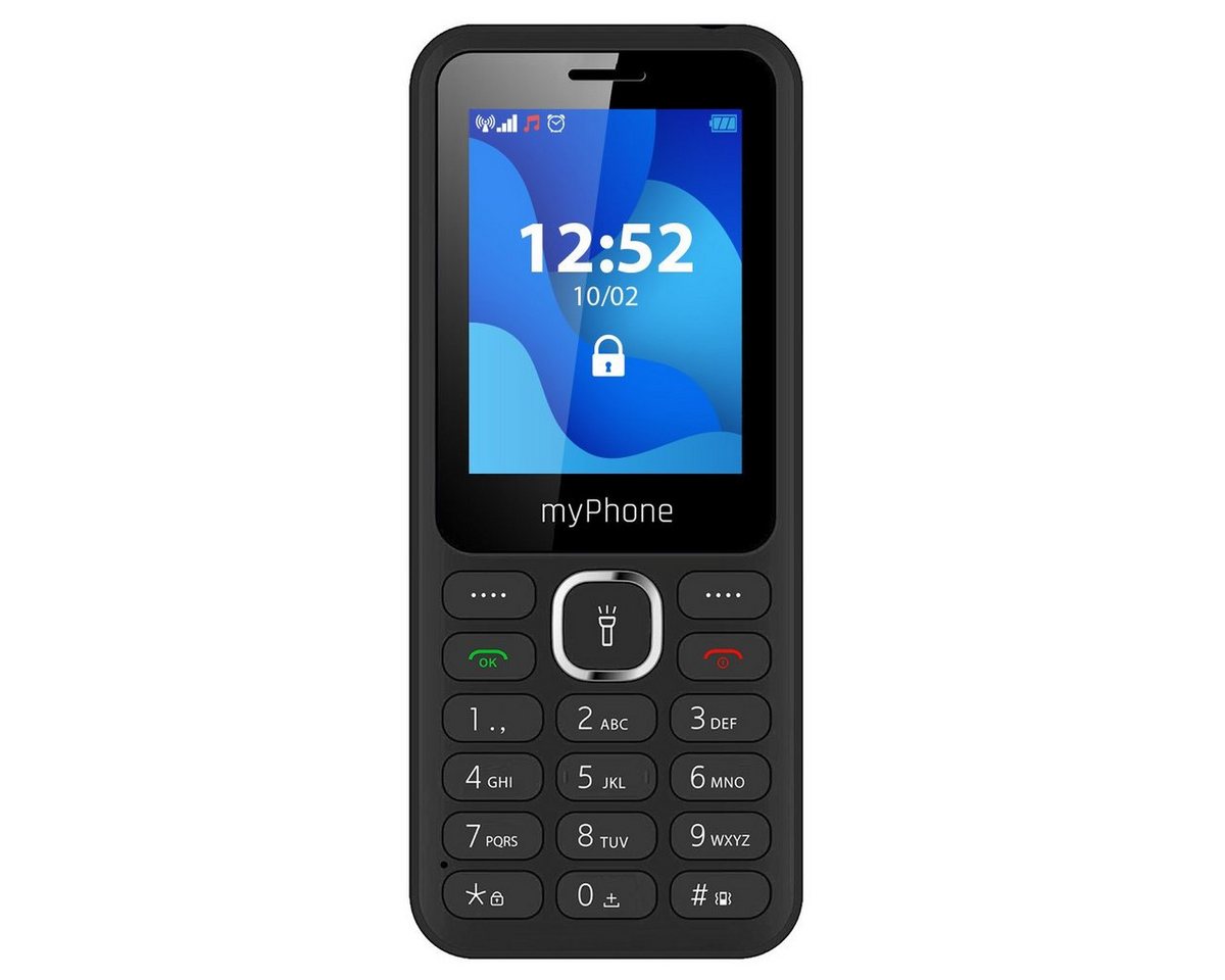 myPhone Mobiltelefon 2,4-Display, 1000 mAh, Dual Sim, 0,3 Mpx Kamera, Schwarz Smartphone von myPhone