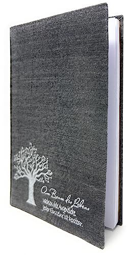 Notizbuch A5 Baum des Lebens grau von myZirbe