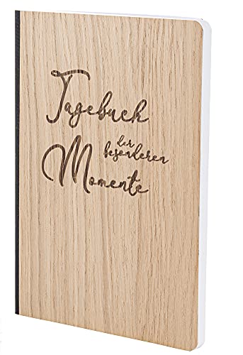 Notizbuch mit Holz Cover in A5 - TAGEBUCH DER BESONDEREN MOMENTE - Echtholz Notebook zum Reinschreiben Holzeinband 192 blanko Seiten 90g, Holzart:Eiche Notizbuch mit Holz Cover in A5 - TAGEBUCH DER BESONDEREN MOMENTE - Echtholz Notebook zum Reinschreiben Holzeinband 192 blanko Seiten 90g, Holzart:Eiche von myZirbe
