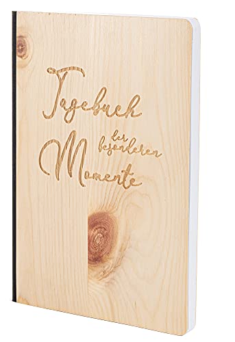 Notizbuch mit Holz Cover in A5 - TAGEBUCH DER BESONDEREN MOMENTE - Echtholz Notebook zum Reinschreiben Holzeinband 192 blanko Seiten 90g, Holzart:Zirbe Notizbuch mit Holz Cover in A5 - TAGEBUCH DER BESONDEREN MOMENTE - Echtholz Notebook zum Reinschreiben Holzeinband 192 blanko Seiten 90g, Holzart:Zirbe von myZirbe