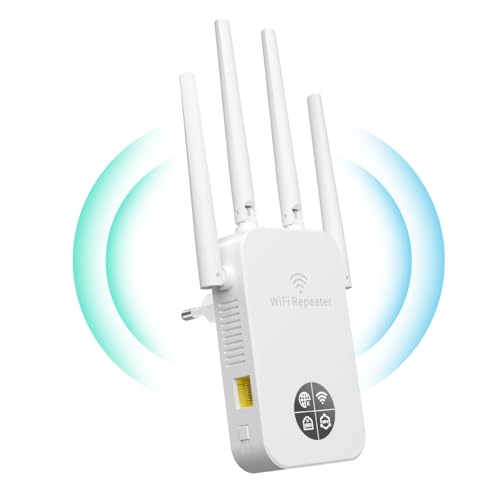 1200 Mbit/s Dualband WiFi Repeater WLAN Repeater, mit WAN/LAN Port and WPS Funktion, WiFi Verstärker kompatibel zu Allen WLAN Routern, OLED Display von myourvann