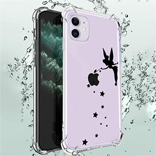 n a Hülle für iPhone SE 2020 Silikon HandyHülle Süßes Motiv Crystal Clear Weich TPU Schutzhülle Ultra Dünn Stoßfest Antikratz Case Cover für iPhone SE 2020 -Transparenter Elfen von n a