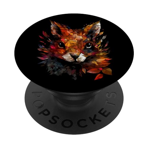 Eichhörnchen Herbstblätter Tier Eichhörnchen PopSockets mit austauschbarem PopGrip von @n!mal