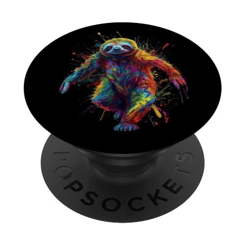 Faultier Kunstwerk - Tierliebhaber Kunst Tier Faultier PopSockets mit austauschbarem PopGrip von @n!mal