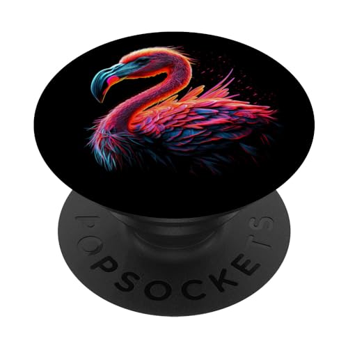 Flamingo Animal Lover Art Colorful Animal Print Flam PopSockets mit austauschbarem PopGrip von @n!mal