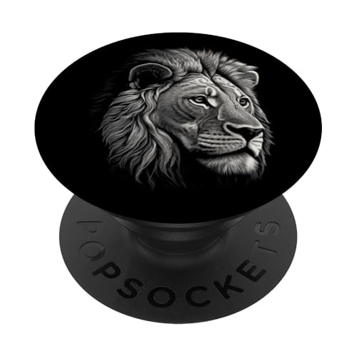 Löwe in Weiß - Tierlöwe PopSockets mit austauschbarem PopGrip Löwe in Weiß - Tierlöwe PopSockets mit austauschbarem PopGrip von @n!mal