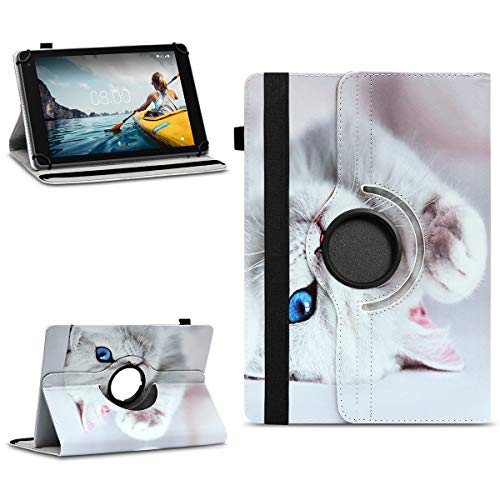 Tablet Schutzhülle kompatibel mit Medion Lifetab E10714 P10752 E10702 P10710 P10612 P10752 P9701 E10604 P10603 E10714 P10606 P10602 Hülle Tasche 360° Drehbar Universal Case , Farben:Motiv 10 von na-commerce