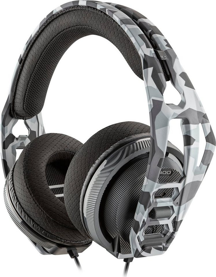 nacon Nacon RIG 400HS Gaming-Headset, Camo-schwarz, 3,5 mm Klinke Gaming-Headset (Mikrofon abnehmbar, kabelgebunden, Stereo, Over Ear, PC, Mac, PS4-Lizenz) von nacon