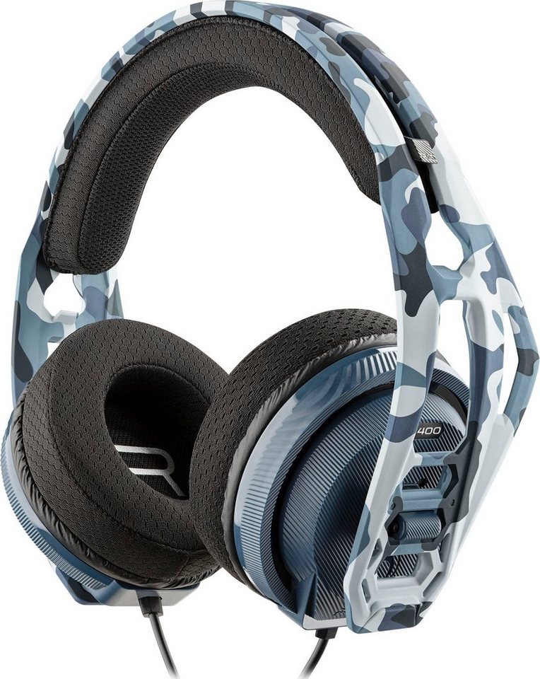 nacon RIG 400HS Stereo-Gaming-Headset, blau, kabelgebunden Gaming-Headset (Mikrofon abnehmbar, 3,5mm Klinke, Over Ear, PC, PS4 /5) von nacon
