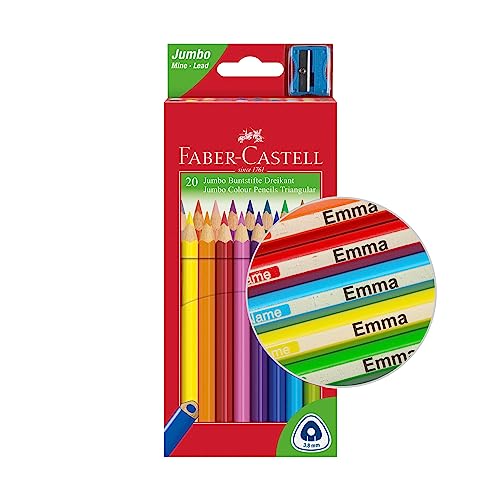 Faber Castell JUMBO Buntstifte mit Namen Gravur (20) von namenbar