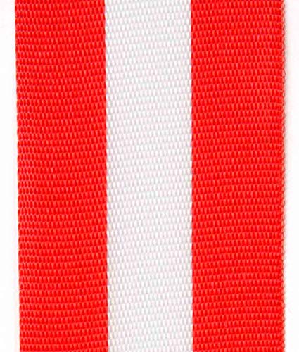 Nationalband rot-weiß-rot Bandbreite 25 mm, Länge 25 Meter von namensbaender.de GmbH