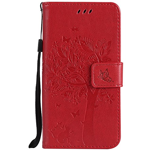 Nancen Compatible with Handyhülle Galaxy A5(2017) / SM-A520F (5,2 Zoll) Flip Schutzhülle Zubehör Lederhülle mit Silikon Back Cover PU Leder Handytasche im Bookstyle Stand Funktion von nancencen