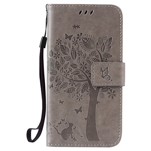 Nancen Compatible with Handyhülle Galaxy S5 / SM-G900F Flip Schutzhülle Zubehör Lederhülle mit Silikon Back Cover PU Leder Handytasche von nancencen