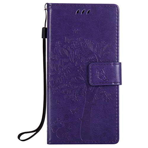 Nancen Compatible with Handyhülle Sony Xperia XZ (5,2 Zoll) Flip Schutzhülle Zubehör Lederhülle mit Silikon Back Cover PU Leder Handytasche Etui Schale von nancencen