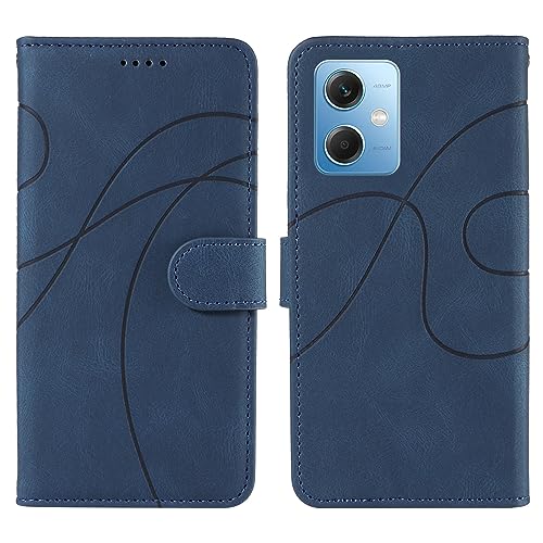 nancencen Handyhülle für Xiaomi Poco X5 5G Hülle, PU Leder Flip Brieftasche Stoßfeste Magnetische Schutzhülle, mit Standfunktion und Kartenfach für Xiaomi Poco X5 5G (Blau) von nancencen