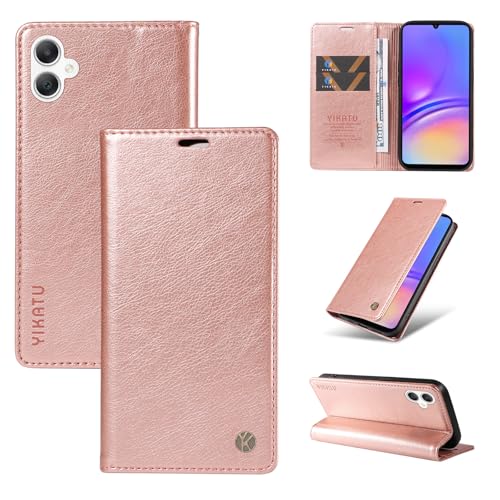nancencen Hülle Kompatibel mit Samsung Galaxy A06 5G / A06 4G Handyhülle, Stoßfest PU Leder Klappbar Schutzhülle [Kartenfach] [Ständer] [Magnet] Flip Wallet Handytasche Case, Roségold von nancencen