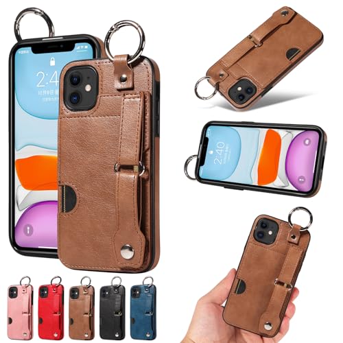 nancencen Hülle Kompatibel mit iPhone 11 Handyhülle, Silikon und PU Leder Schutzhülle mit Ringschnalle Kartenfach, Weiches Futter aus ultrafeiner Faser Stoßfest Case, Braun nancencen Hülle Kompatibel mit iPhone 11 Handyhülle, Silikon und PU Leder Schutzhülle mit Ringschnalle Kartenfach, Weiches Futter aus ultrafeiner Faser Stoßfest Case, Braun von nancencen