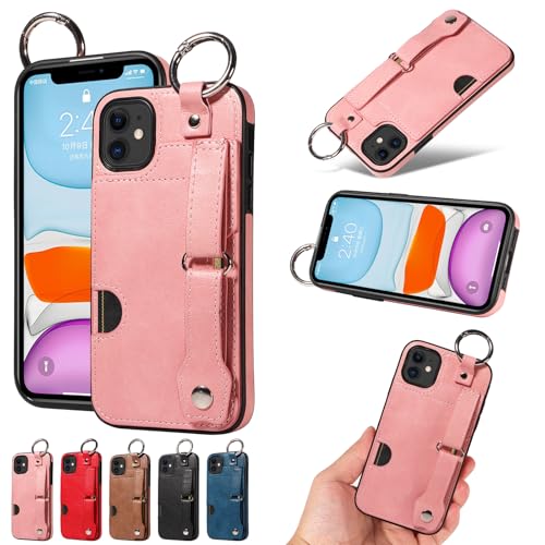 nancencen Hülle Kompatibel mit iPhone 11 Handyhülle, Silikon und PU Leder Schutzhülle mit Ringschnalle Kartenfach, Weiches Futter aus ultrafeiner Faser Stoßfest Case, Pink nancencen Hülle Kompatibel mit iPhone 11 Handyhülle, Silikon und PU Leder Schutzhülle mit Ringschnalle Kartenfach, Weiches Futter aus ultrafeiner Faser Stoßfest Case, Pink von nancencen