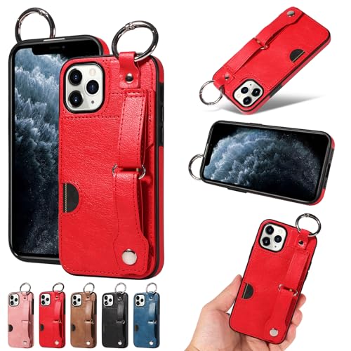 nancencen Hülle Kompatibel mit iPhone 11 Pro Handyhülle, Silikon und PU Leder Schutzhülle mit Ringschnalle Kartenfach, Weiches Futter aus ultrafeiner Faser Stoßfest Case, Rot nancencen Hülle Kompatibel mit iPhone 11 Pro Handyhülle, Silikon und PU Leder Schutzhülle mit Ringschnalle Kartenfach, Weiches Futter aus ultrafeiner Faser Stoßfest Case, Rot von nancencen
