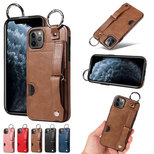 nancencen Hülle Kompatibel mit iPhone 11 Pro Max Handyhülle, Silikon und PU Leder Schutzhülle mit Ringschnalle Kartenfach, Weiches Futter aus ultrafeiner Faser Stoßfest Case, Braun nancencen Hülle Kompatibel mit iPhone 11 Pro Max Handyhülle, Silikon und PU Leder Schutzhülle mit Ringschnalle Kartenfach, Weiches Futter aus ultrafeiner Faser Stoßfest Case, Braun von nancencen
