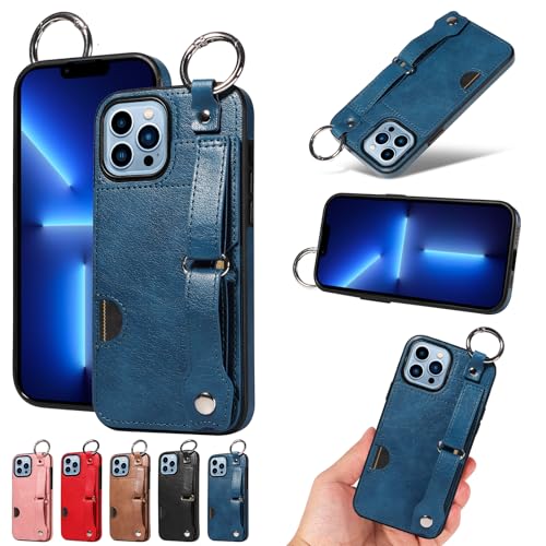 nancencen Hülle Kompatibel mit iPhone 13 Pro Max Handyhülle, Silikon und PU Leder Schutzhülle mit Ringschnalle Kartenfach, Weiches Futter aus ultrafeiner Faser Stoßfest Case, Blau nancencen Hülle Kompatibel mit iPhone 13 Pro Max Handyhülle, Silikon und PU Leder Schutzhülle mit Ringschnalle Kartenfach, Weiches Futter aus ultrafeiner Faser Stoßfest Case, Blau von nancencen