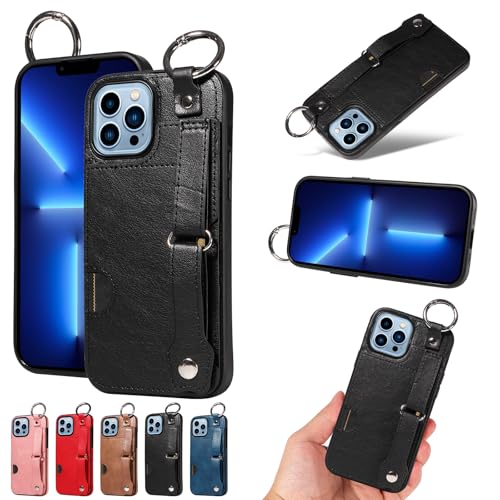 nancencen Hülle Kompatibel mit iPhone 13 Pro Max Handyhülle, Silikon und PU Leder Schutzhülle mit Ringschnalle Kartenfach, Weiches Futter aus ultrafeiner Faser Stoßfest Case, Schwarz nancencen Hülle Kompatibel mit iPhone 13 Pro Max Handyhülle, Silikon und PU Leder Schutzhülle mit Ringschnalle Kartenfach, Weiches Futter aus ultrafeiner Faser Stoßfest Case, Schwarz von nancencen