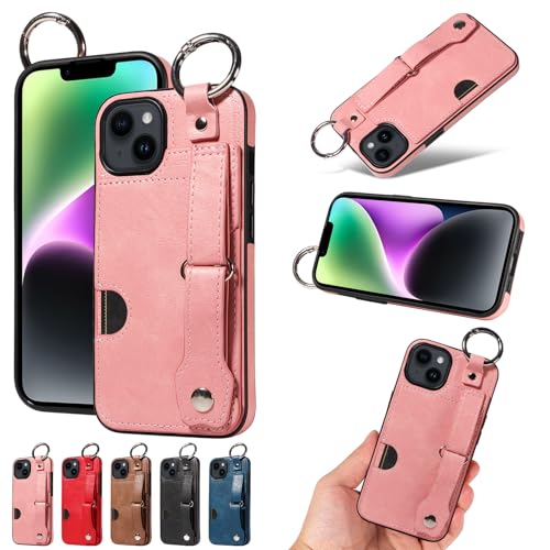 nancencen Hülle Kompatibel mit iPhone 14 Handyhülle, Silikon und PU Leder Schutzhülle mit Ringschnalle Kartenfach, Weiches Futter aus ultrafeiner Faser Stoßfest Case, Pink nancencen Hülle Kompatibel mit iPhone 14 Handyhülle, Silikon und PU Leder Schutzhülle mit Ringschnalle Kartenfach, Weiches Futter aus ultrafeiner Faser Stoßfest Case, Pink von nancencen