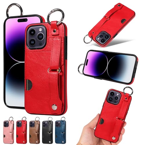 nancencen Hülle Kompatibel mit iPhone 14 Pro Max Handyhülle, Silikon und PU Leder Schutzhülle mit Ringschnalle Kartenfach, Weiches Futter aus ultrafeiner Faser Stoßfest Case, Rot nancencen Hülle Kompatibel mit iPhone 14 Pro Max Handyhülle, Silikon und PU Leder Schutzhülle mit Ringschnalle Kartenfach, Weiches Futter aus ultrafeiner Faser Stoßfest Case, Rot von nancencen