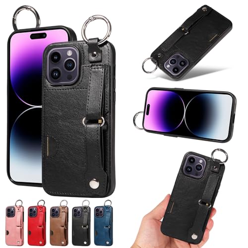nancencen Hülle Kompatibel mit iPhone 14 Pro Max Handyhülle, Silikon und PU Leder Schutzhülle mit Ringschnalle Kartenfach, Weiches Futter aus ultrafeiner Faser Stoßfest Case, Schwarz nancencen Hülle Kompatibel mit iPhone 14 Pro Max Handyhülle, Silikon und PU Leder Schutzhülle mit Ringschnalle Kartenfach, Weiches Futter aus ultrafeiner Faser Stoßfest Case, Schwarz von nancencen