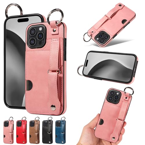 nancencen Hülle Kompatibel mit iPhone 16 Pro Max Handyhülle, Silikon und PU Leder Schutzhülle mit Ringschnalle Kartenfach, Weiches Futter aus ultrafeiner Faser Stoßfest Case, Pink nancencen Hülle Kompatibel mit iPhone 16 Pro Max Handyhülle, Silikon und PU Leder Schutzhülle mit Ringschnalle Kartenfach, Weiches Futter aus ultrafeiner Faser Stoßfest Case, Pink von nancencen