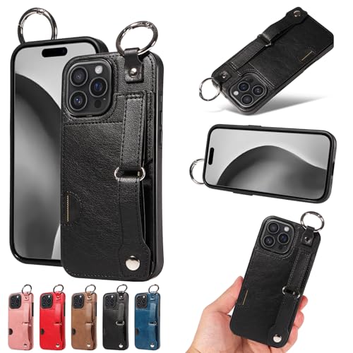 nancencen Hülle Kompatibel mit iPhone 16 Pro Max Handyhülle, Silikon und PU Leder Schutzhülle mit Ringschnalle Kartenfach, Weiches Futter aus ultrafeiner Faser Stoßfest Case, Schwarz nancencen Hülle Kompatibel mit iPhone 16 Pro Max Handyhülle, Silikon und PU Leder Schutzhülle mit Ringschnalle Kartenfach, Weiches Futter aus ultrafeiner Faser Stoßfest Case, Schwarz von nancencen