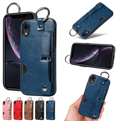 nancencen Hülle Kompatibel mit iPhone XR Handyhülle, Silikon und PU Leder Schutzhülle mit Ringschnalle Kartenfach, Weiches Futter aus ultrafeiner Faser Stoßfest Case, Blau nancencen Hülle Kompatibel mit iPhone XR Handyhülle, Silikon und PU Leder Schutzhülle mit Ringschnalle Kartenfach, Weiches Futter aus ultrafeiner Faser Stoßfest Case, Blau von nancencen
