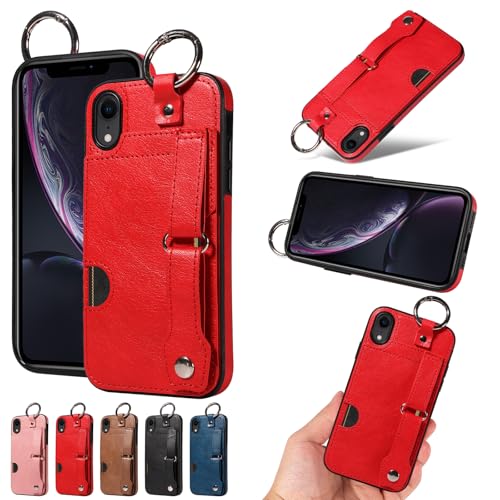 nancencen Hülle Kompatibel mit iPhone XR Handyhülle, Silikon und PU Leder Schutzhülle mit Ringschnalle Kartenfach, Weiches Futter aus ultrafeiner Faser Stoßfest Case, Rot nancencen Hülle Kompatibel mit iPhone XR Handyhülle, Silikon und PU Leder Schutzhülle mit Ringschnalle Kartenfach, Weiches Futter aus ultrafeiner Faser Stoßfest Case, Rot von nancencen