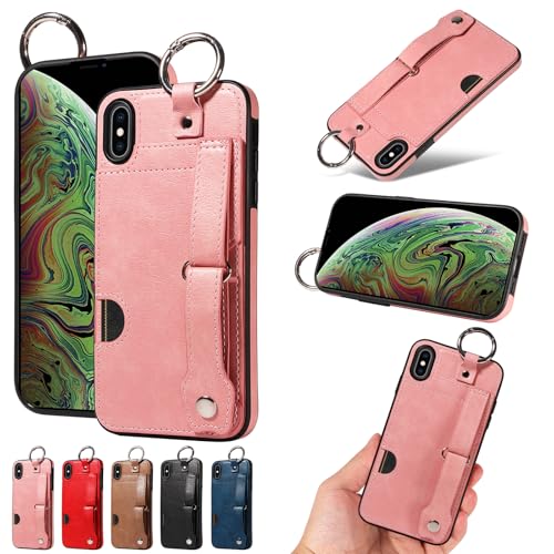 nancencen Hülle Kompatibel mit iPhone XS Max Handyhülle, Silikon und PU Leder Schutzhülle mit Ringschnalle Kartenfach, Weiches Futter aus ultrafeiner Faser Stoßfest Case, Pink nancencen Hülle Kompatibel mit iPhone XS Max Handyhülle, Silikon und PU Leder Schutzhülle mit Ringschnalle Kartenfach, Weiches Futter aus ultrafeiner Faser Stoßfest Case, Pink von nancencen