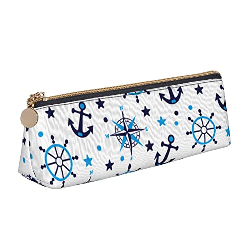 Federmäppchen, Blue Sea Navy Anker Bleistift Beutel Stylisches Federtasche Erweiterbar Stiftetasche Für Unisex Studenten Schulsachen von nanchangchengbowangluokeji