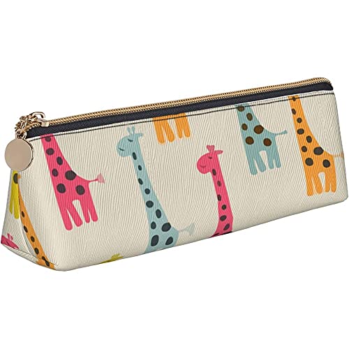 Federmäppchen, Farbige Giraffe Glücklich Tasche Erweiterbar Federmappe Premium Pencil Case Für Erwachsene Büro College-Studenten von nanchangchengbowangluokeji