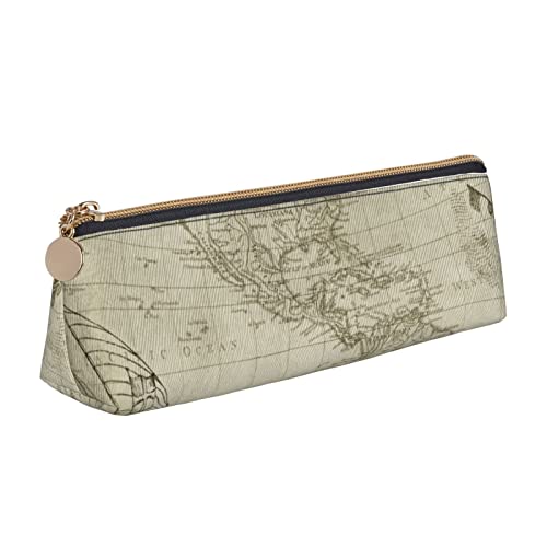 Federmäppchen, Vintage World Map Travel Stiftemappe Mit Reißverschluss Mäppchen Premium Bleistifttasche Für Teenager College Büro von nanchangchengbowangluokeji