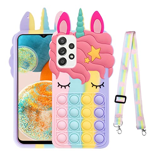 für Galaxy A23 5G Handyhülle für Mädchen Frauen, Cover für Samsung A23 Niedliche Cartoon Silikon Bubble Push Pop Lustige Spielzeuge mit Band Kawaii Schutzhülle für Samsung Galaxy A23 5G/4G,Regenbogen für Galaxy A23 5G Handyhülle für Mädchen Frauen, Cover für Samsung A23 Niedliche Cartoon Silikon Bubble Push Pop Lustige Spielzeuge mit Band Kawaii Schutzhülle für Samsung Galaxy A23 5G/4G,Regenbogen von nancheng