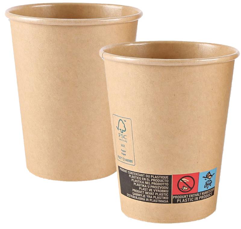 NATURE Star Kraftpapier-Kaffeebecher Kraft, 0,2 l, braun von nature star