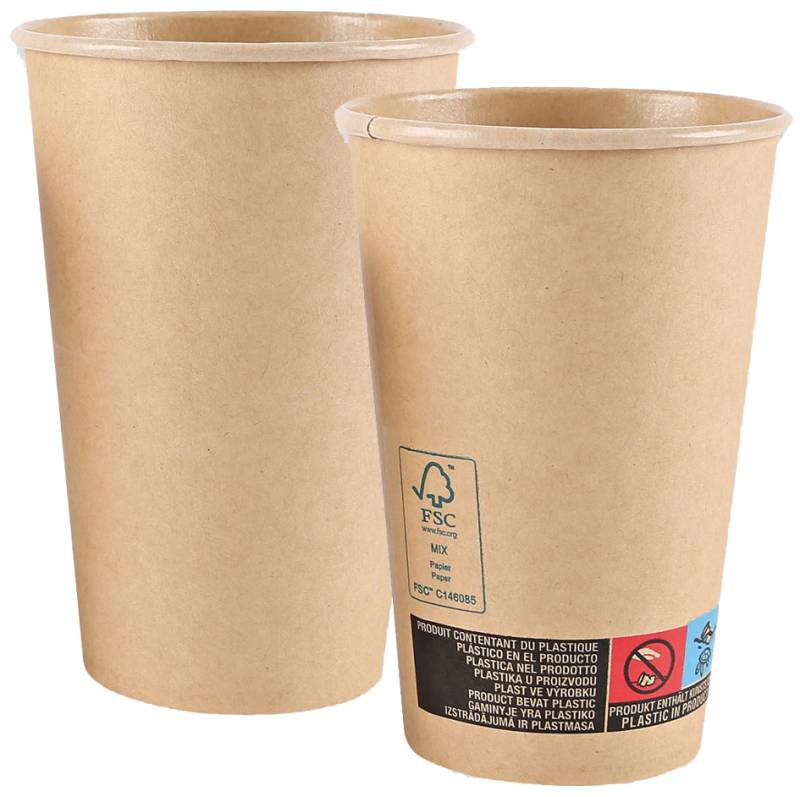NATURE Star Kraftpapier-Kaffeebecher Kraft, 0,3 l, braun von nature star
