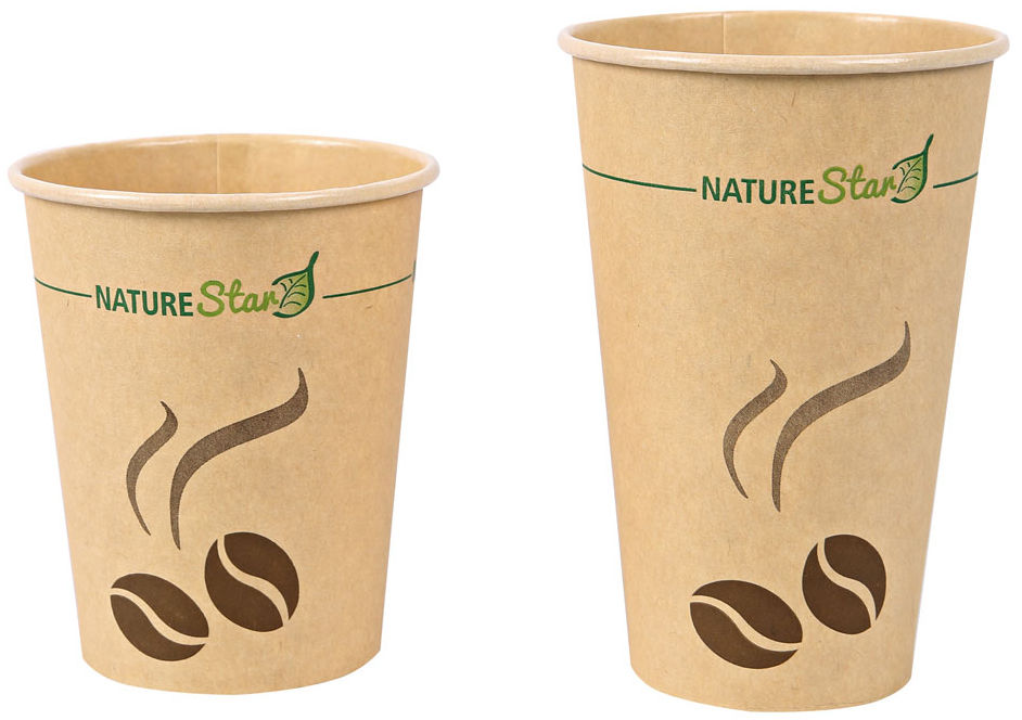 NATURE Star Papier-Kaffeebecher , Mocca, , 0,2 l, braun von nature star