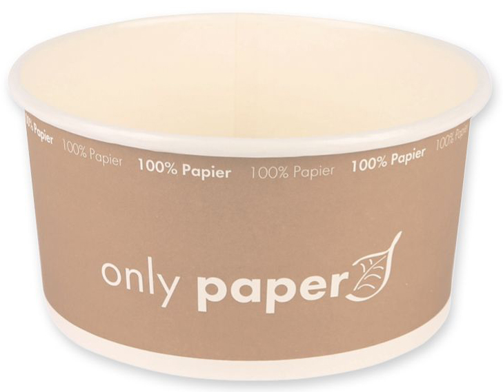 NATURE Star Salatschale Only Paper, rund, 1.000 ml, braun von nature star
