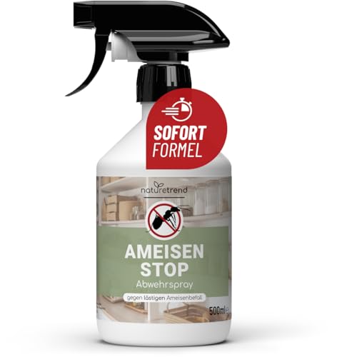 naturetrend Ameisen Stop Spray 500ml - Ameisenspray für Innenräume & Außen I Mittel gegen Ameisen im Haus, Garten I Alternative zu Ameisenköder & Ameisenfalle naturetrend Ameisen Stop Spray 500ml - Ameisenspray für Innenräume & Außen I Mittel gegen Ameisen im Haus, Garten I Alternative zu Ameisenköder & Ameisenfalle von naturetrend