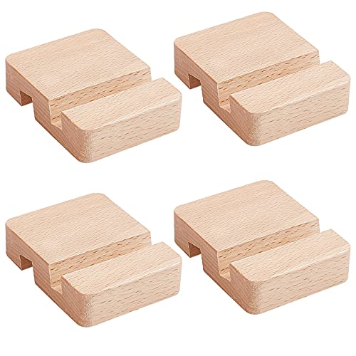 NBEADS 4 Stück Holz Handy Halter, 8x6x2cm Holz Handyständer Universal Desktop-Telefonständer Tragbarer Mobiler Tablet-Halter mit 2 Nut für Unterstützung von Telefon im Büro zu Hause NBEADS 4 Stück Holz Handy Halter, 8x6x2cm Holz Handyständer Universal Desktop-Telefonständer Tragbarer Mobiler Tablet-Halter mit 2 Nut für Unterstützung von Telefon im Büro zu Hause von nbeads