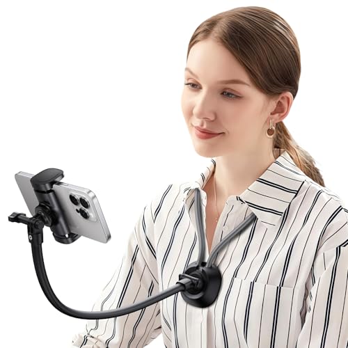 nediea Hals-Handyhalterung verstellbar, POV/Vlog-Handyhalterung mit 29 cm längerer Armklemme, freihändige Handyhalterung zum Ansehen von Videos, 360° drehbarer Handyständer, kompatibel mit 4,7-7 Zoll nediea Hals-Handyhalterung verstellbar, POV/Vlog-Handyhalterung mit 29 cm längerer Armklemme, freihändige Handyhalterung zum Ansehen von Videos, 360° drehbarer Handyständer, kompatibel mit 4,7-7 Zoll von nediea