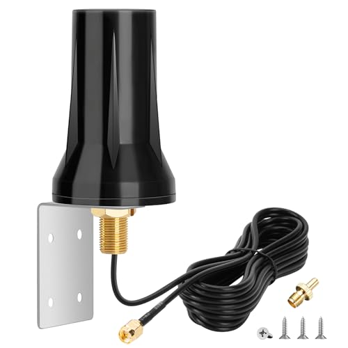 Nelawya 5G 4G LTE Antenne Outdoor 5 dBi 698-3800MHz Long Range Omnidirektionale Antenne mit SMA/TS9 Stecker für 5G 4G MiFi Mobile Hotpots Router Cellular Trail Camera von nelawya